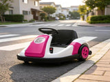 6V Pink Electric Bumper Car for Kids 37-72 Months, Big Wheel Ride-On Toy with 360&deg Spin & Slow 13325816