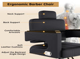 Professional Hydraulic Barber Chair - 360&deg Swivel with Adjustable Height, Stainless Steel W2700P318167