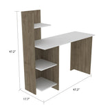Vilna 120 Writing Desk , Four Shelves -Light Oak / White B20092055