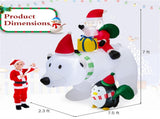7 Feet Inflatable Santa Claus Riding Bear Inflatable Decoration 47270143