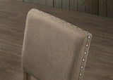 Birmingham Script Printed Driftwood Finish Counter Height Dining Chair with Nail head, Set of 2 T2574P165120