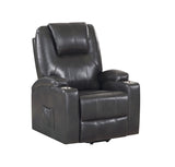 Gunmetal 2-Cup Holder Power Lift Recliner B062P215440