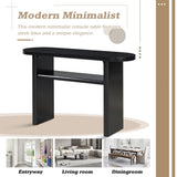 ZNTS TREXM Elegant Minimalist Console Table with Rounded Edges and Sturdy Shelf Design for Entryway, N715P195554B