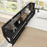 Queen Size Loft Bed with Ladder, Metal Queen Loft Bed with Storage Shelves, High Loft Bed for Kids W2580P316650