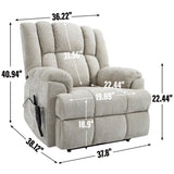 Dual Motor Heat Massage Infinite Position Up to 350 LBS Electric Power Lift Recliners with 01032629