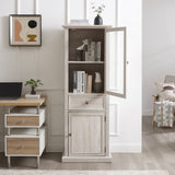 Tall Storage Cabinet, Freestanding Cabinet Glass Door and Shelves, Sideboard cabinet, Cabinet W2275P206604