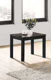 ZNTS Contemporary Black Faux Marble Top 1x Coffee Table and 2x End Tables 3pc Coffee Table Set Living B011P237499