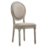 Tan and Salvaged Light Oak Side Chairs B062P182748