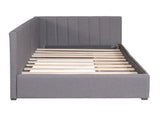 Upholstered Daybed with 2 Storage Drawers Twin Size Sofa Bed Frame No Box Spring Needed, Linen WF299017AAE