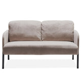 Beige 2 Seater Polyester Fabric Sofa, Modern Loveseat Sofa, Comfy Small Couches for Small Space W1164P239080