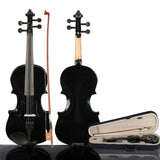 ZNTS New 3/4 Acoustic Violin Case Bow Rosin Black 59680382