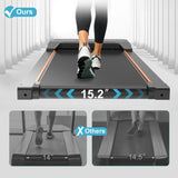 Walking Pad Under Desk Treadmill, LED Display and Remote Control Portable Treadmill for Home and W1362119975