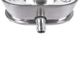 Finned Oval Polished Aluminum Valve Cover Breather & PCV Valve Combo for 1-1/4" Hole 20479164