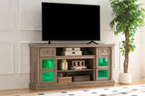 Farmhouse Fireplace TV Stand with Roman Column Styling, Up to 80-inch TV, 70-inch Modern Tall W2393P300554
