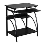 ZNTS Exquisite Integrated Stalinite Computer Desk 307B Black 49343068