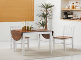 DFW Solid Wood Folding Dining Table, Drop Leaf Kichen Dining Room Desk for Small Spaces, Small W2301P300994