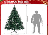 7 ft Snow-Tipped Artificial Tree with 150 Warm White LED String Lights and Remote, Indoor 40762200