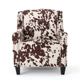 ZNTS Comfy Accent Chair with Tufted Backrest, Bedroom Single Seat Arm Chair with Wooden Legs, Modern Side 59995.00NVLT