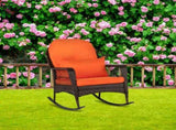 Latte Woven Single Rocking Chair Brown Gradient 09866010