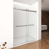 56"-60"W x 76"H Frameless Door, Double Sliding Door, 3/8'' Clear Tempered Glass W2011P197891