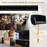 COOLMORE Vintage Bar Stools with Back and Footrest Counter Height Dining Chairs 2PC/SET W153990665