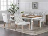 Modern, High-end Tufted Solid Wood Contemporary Flax Upholstered Dining Chair with Wood Legs 71781162
