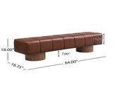 Upholstered Dining Bench for Dining Room, No-Assembly End of Bed Entryway Bench Ottoman for Bedroom N779P253550B
