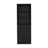 Home 2-Door Bookcase, Modern Storage Unit with Dual Doors and Multi-Tier Shelves B200137820