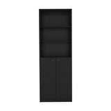 ZNTS Home 2-Door Bookcase, Modern Storage Unit with Dual Doors and Multi-Tier Shelves B070137820