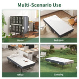 75" x 38" Twin Folding Bed with 3.7" Memory Foam Mattress, Portable Foldable Extra Bed, Rollaway Bed T2398P290413