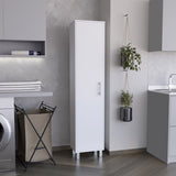 Laska 70" Tall Storage Cabinet Broom Closet with Broom Hangers,and Four Shelves B200P239805