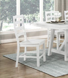 Contemporary White Finish Side Chairs Set of 2 Dining Wooden Kitchen Dining Furniture Casual Style B011P188442