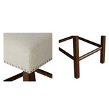 Upholstered Counter Stool with Nailhead Trim Set of 2 B035P265952