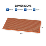 Red Rubber Floor Mat 90x150x1 cm Anti-Fatigue & Durable 62612919