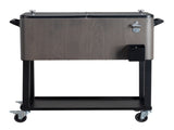 80-Quart Outdoor Beverage Rolling Cooler for Backyard Deck Patio with Wheels, 41007677