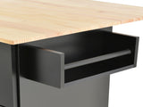 Rolling Mobile Kitchen Island with Solid Wood Top Locking Wheels,52.7 Inch Width,Storage Cabinet 84278020