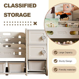 Kids Toy Storage Organizer 8 storage cabinet Removable Toy Bins, 4-Tier Book organizers Storage and W509P227267