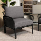 Outdoor Patio Club Chair, Modern Patio Furniture, Waterproof Thick Cushion Deep Seating for Porch, N780P199454B