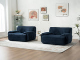 42" Wide Modern Upholstered Chenille Vertical Stripes Accent Chair, Boneless Single Sofa Chair, W3118P453258