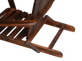 Folding Wooden Adirondack Lounger Chair with Natural Finish 52687805