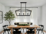 3-Light Farmhouse Kitchen Island Lighting,3 Light Industrial Linear Chandelier for Dining Room Metal W5008P465017