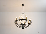 18-Light Chandelier Industrial Iron Candle Chandelier Modern Suspended Farmhouse Pendant Light W5008P479819