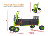Fishing Cart Beach Cart Collapsible Wagon 9.85'' All-Terrain Wheels for Sand, Heavy Duty Garden Cart 36035924