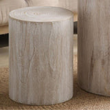Set of 3 Whitewash Wood Coffee Table with clear and visible tree rings W2729P209831