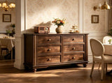 () Double-Row 6-Drawer Chest Painted MDF Drawer Unit Painted Drawer Dresser 71136412