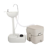 ZNTS Portable Removable Outdoor Hand Sink with Portable Toilet （Same as 46793540） 96566688