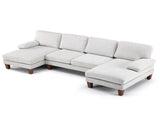 U-Shaped Convertible Sectional Sofa with 2 Chaise Lounges, 4-Seater Modular Couch with Removable & 93592549