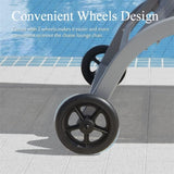 Chaise Lounge Outdoor Set of 2, Lounge Chairs for Outside with Wheels, Outdoor Lounge Chairs with 5 W1859109846