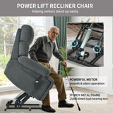 Oversized Power Lift Recliner Chair for Elderly, Electric Fabric Recliner Chair for Seniors, Home W1028P261272