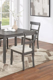 Classic Stylish Gray Natural Finish 5pc Dining Set Kitchen Dinette Wooden Top Table and Chairs B011P149000